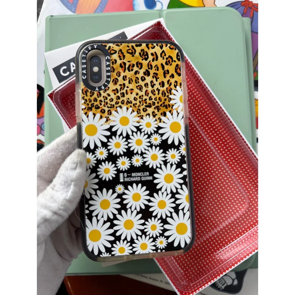 CASETiFY Moncler Richard Quinn iPhone XS‎ / X Impact Case Leopard Daisy
